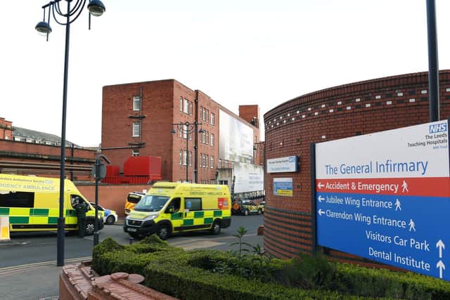 The coronavirus death toll in Yorkshire hospitals has passed 2,000. Pictured is Leeds General Infirmary for illustrative purposes only.