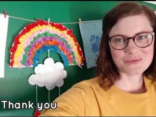 The video thanks those people providing frontline healthcare and essential services.