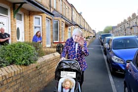 'Boris Johnson' was spotted in Mayville Avenue, Scarborough. Resident Nigel Cunningham dresses as a different character each week.