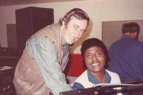 Charles White with Little Richard