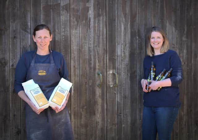 Kate Stringer and Jennie Palmer are pictured with some of the bundle products on offer.