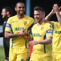 Jacob Hazel, left, pictured during his time with Boro, has signed for arch-rivals Whitby Town