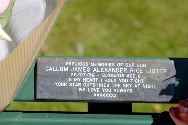 The memorial bench. Picture: JPI Media/ Richard Ponter
