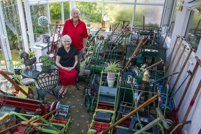 Stan has more than 500 lawnmowers