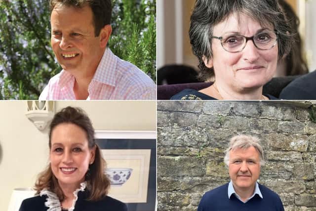 David Hill (top left), Isobel Nixon (top right), Linda Fenwick (bottom left) and Nigel Corner (bottom right).