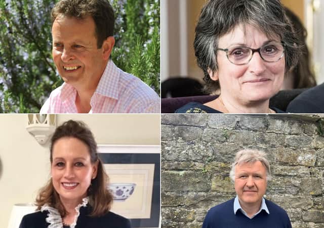 David Hill (top left), Isobel Nixon (top right), Linda Fenwick (bottom left) and Nigel Corner (bottom right).