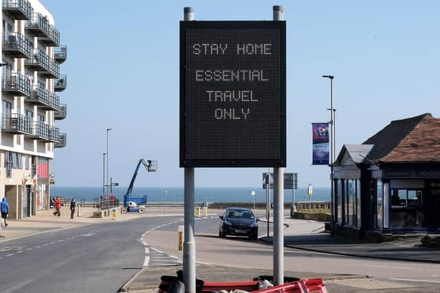Message on Scarborough's North Bay. Picture: JPI Media/ Richard Ponter