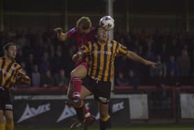 Paul Ellender in action for Boston United at Scarborough in 2002