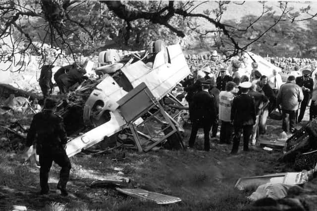 The horrific crash at Dibbles Bridge