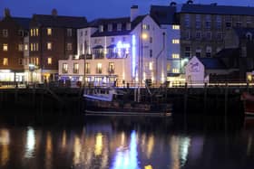 The Angel Hotel at night