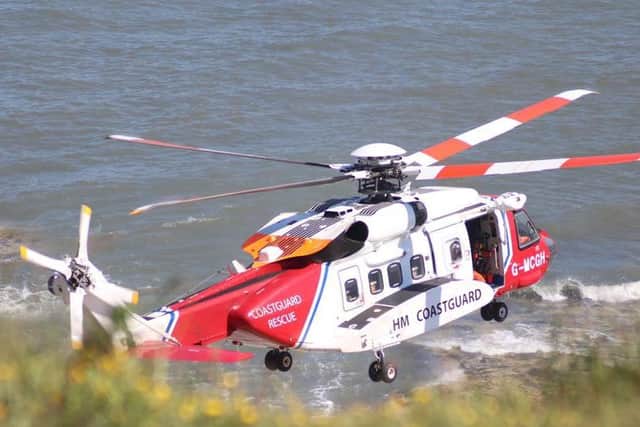 Bridlington Coastguard Rescue Teamhelp a boy who broke his ankle on the cliffs at Flamborough.