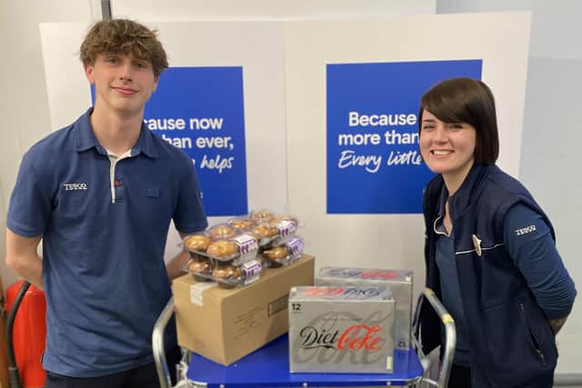Staff at Tesco Burniston Express have been donating items to various groups in the Scarborough area.