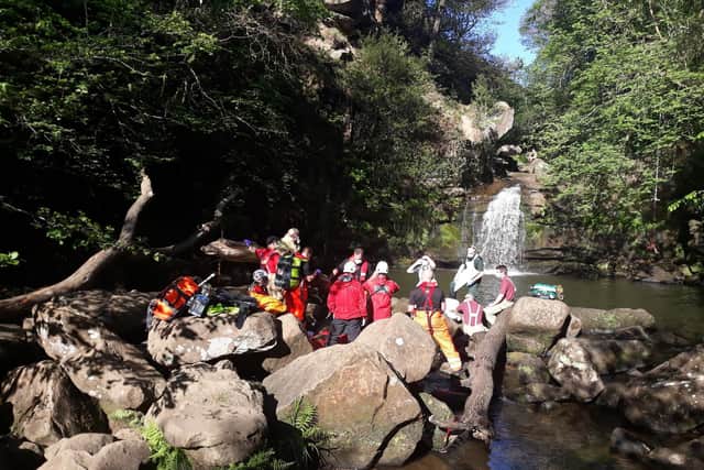 Emergency services and volunteer rescue teams at Thomason Foss.