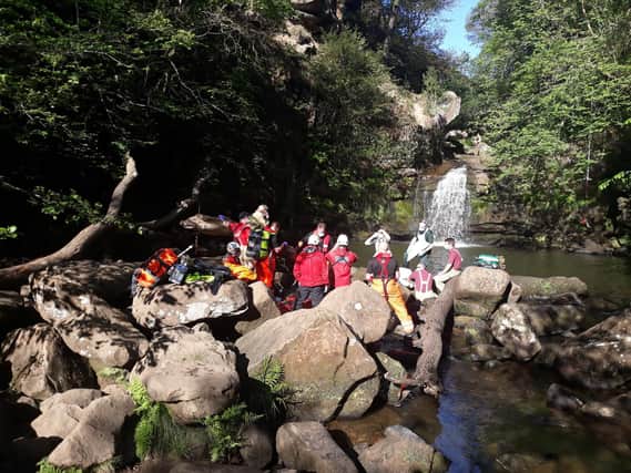 Emergency services and volunteer rescue teams at Thomason Foss.