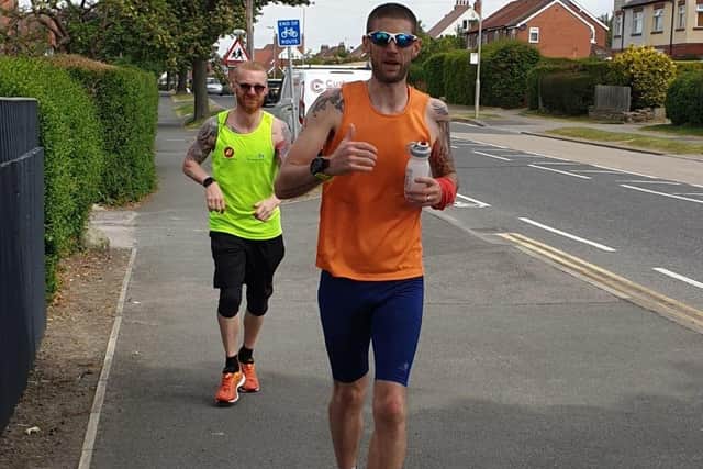 Andy Messenger during his gruelling 24-hour challenge