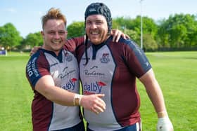 Scarborough RUFC coach Matty Jones (right)