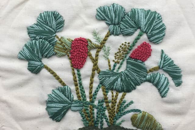 Work by Linda Wild and Cicely Rae Jackson.