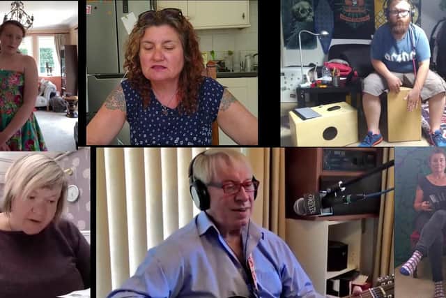 The Scarborough carers recorded a cover version of United Together via Zoom and mobile phones.