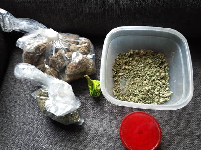 A large amount of suspected cannabis was found
