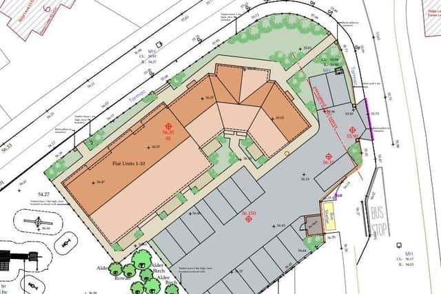 Plans for the Highfield Road flats.