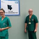 Staff nurses in the new scrubs