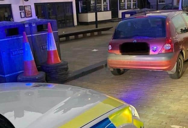 The Clio was stopped on Sandside