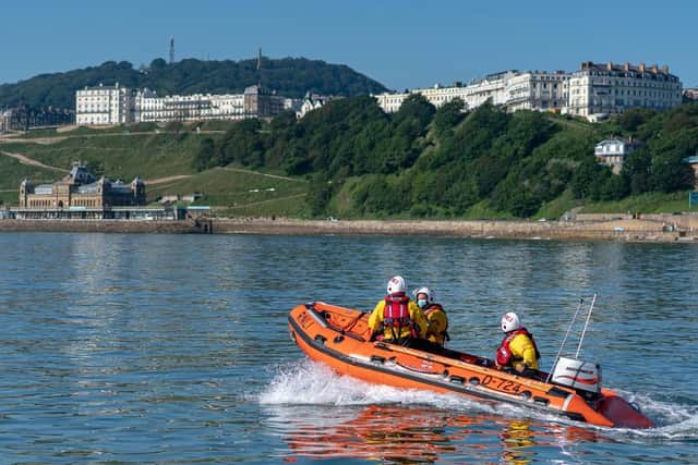 Scarborough RNLI on a call-out.