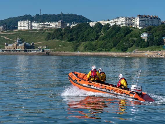 Scarborough RNLI on a call-out.