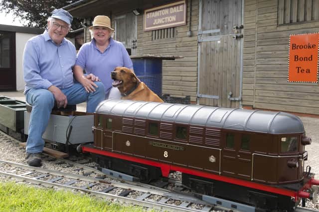 Lisa and Alan Williams at the miniature railway station