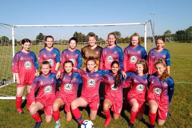 Scarborough Ladies Under-15s before a game last season