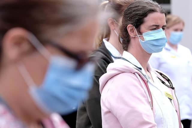 The two-minute silence at Scarborough Hospital.