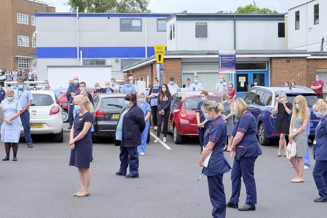 The two-minute silence at Scarborough Hospital.