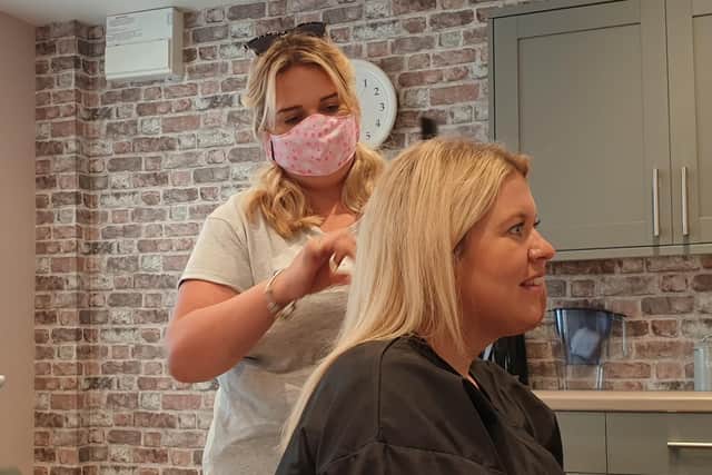 Charlotte Fletcher in action at the new Head 2 Toe premises in Ugthorpe.