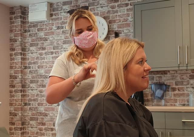 Charlotte Fletcher in action at the new Head 2 Toe premises in Ugthorpe.
