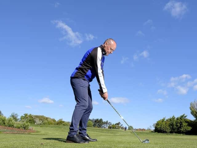 Scarborough's North Cliff Golf Club's.Andrew Wells plays a shot

Photo by Richard Ponter