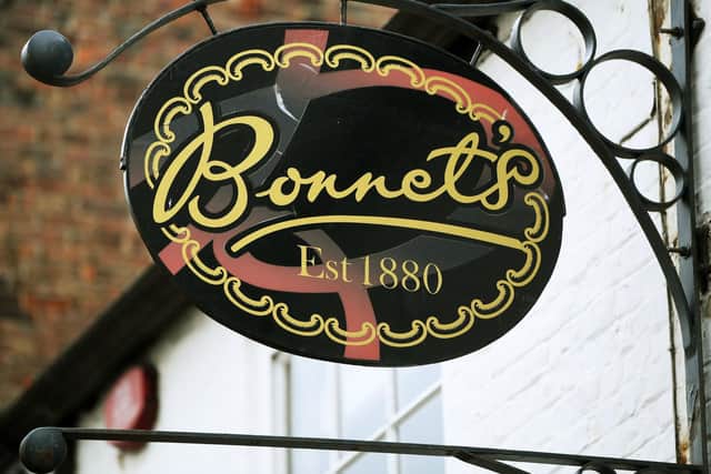 The sign above the cafe