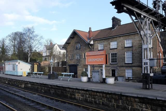 Grosmont station is on both the Esk Valley line and the steam railway.