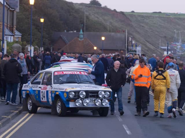 The start of a previous Trackrod Rally Yorkshire start at Filey