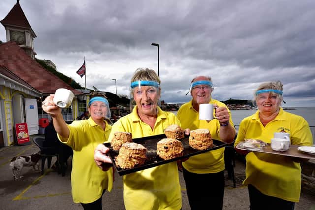 Scarborough's Clock Cafe staff Jodie Rainton, Jackie Link,Robin Desborough and Sue Bell