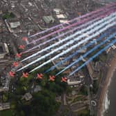 The Red Arrows over Scarborough. Photo: Crown Copyright 2020.