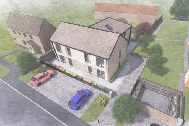 An artist’s impression of the new homes near the junction of Thornton Road and Bessingby Gate on the West Hill estate.