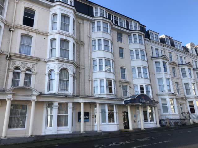 The hotel in St Nicholas Cliff, Scarborough