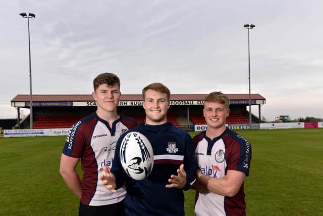 Scarborough RUFC skipper Drew Govier, centre, is excited to get back in rugby action