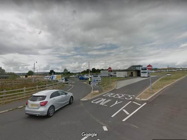 Whitby's park and ride site where the mobile drive-through coronavirus testing will take place, by prior appointment.