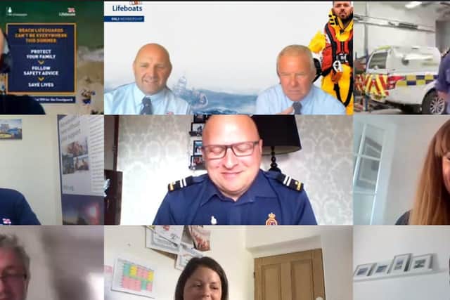 The maritime minister took part in a virtual visit to Scarborough Lifeboat Station and a question and answer session. Photo courtesy of the Department for Transport.