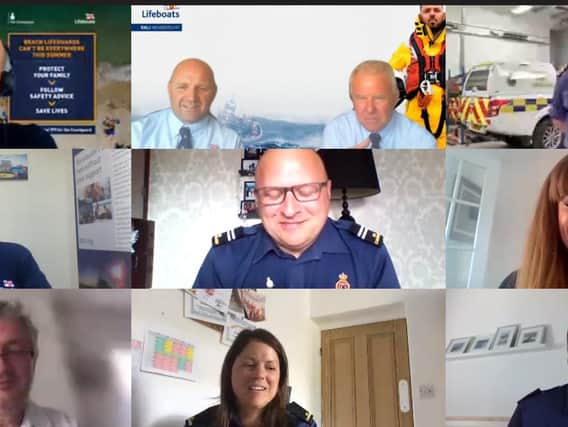 The maritime minister took part in a virtual visit to Scarborough Lifeboat Station and  a question and answer session. Photo courtesy of the Department for Transport.