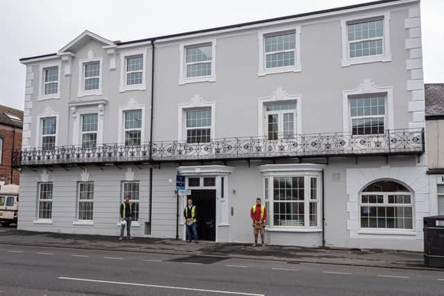The renovated Georgian House (the former New Crown Hotel) on Quay Road.