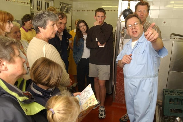 Heritage Day in 2002 ... owner Giulian Alonzi shows how he makes his delicious ice cream at the Harbour Bar's ice cream factory.