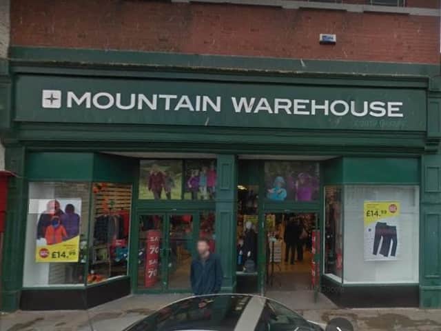 The front of Whitby's Mountain Warehouse store, on St Ann's Staith
picture: Google images