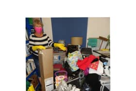 Jane Cox pictured in the Filey Cancer Fund shop